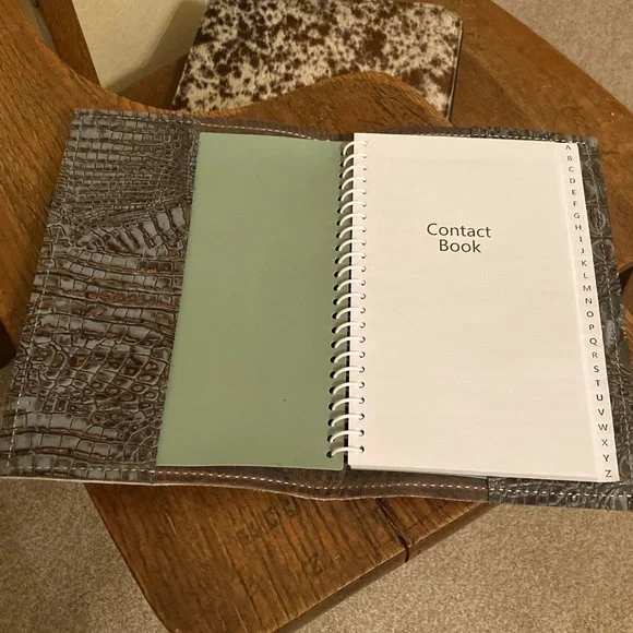 Hair on Hide (HOH)/Leather Binder & Merrick's HOH/Leather Address Book Bundle - Picture 13 of 15